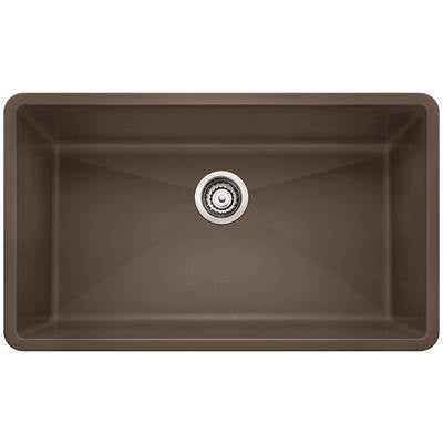 Blanco 400889- PRECIS U Super Single, Undermount, SILGRANIT®, Café | FaucetExpress.ca