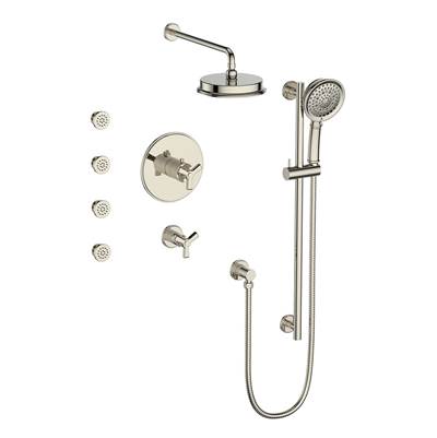 Vogt SET.Z3.141.810.PN- Thermostatic Set with Exposed Jets 3/4' Polished Nickel