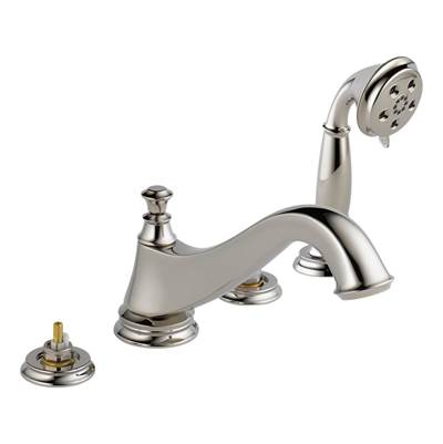 Delta T4795-PNLHP- Roman Tub W/ Hand Shower Trim - Low Arc Spout | FaucetExpress.ca