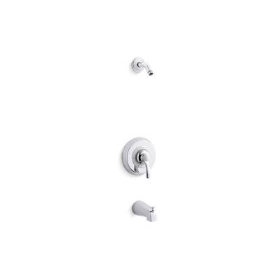 Kohler TLS12007-4S-CP- Fairfax® Rite-Temp(R) bath and shower trim set with lever handle and slip-fit spout, less showerhead | FaucetExpress.ca