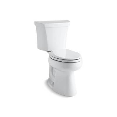 Kohler 3999-RA-0- Highline® Comfort Height® Two-piece elongated 1.28 gpf chair height toilet with right-hand trip lever | FaucetExpress.ca