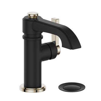 Vogt BF.ZN.1001.PB- Zehn Lavatory Faucet with Pop-Up Polished Nickel Matte Black