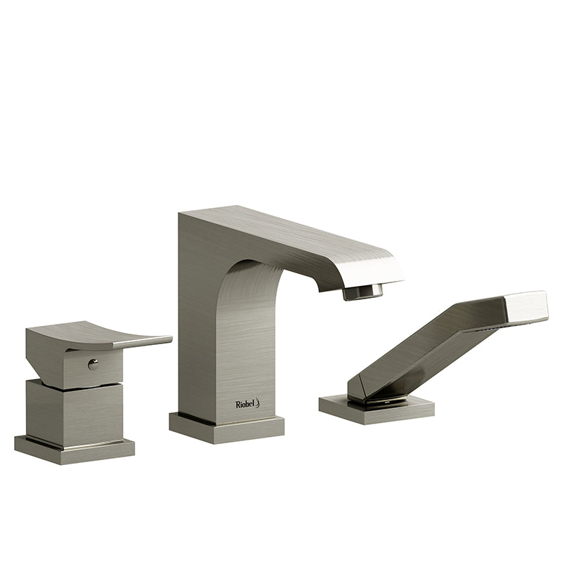 Riobel TZO10BN- 3-piece deck-mount tub filler with hand shower trim | FaucetExpress.ca