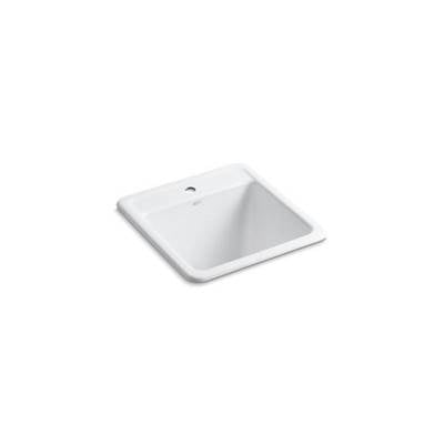 Kohler 19022-1-0- Park Falls 21'' x 22'' x 13-3/4'' Top-mount/undermount utility sink with single faucet hole | FaucetExpress.ca