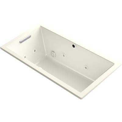 Kohler 1168-XHGH-96- Underscore Rectangle 60-in X 32-in Heated Bubblemassage Air Bath With Whirlpool, Reversible Drain | FaucetExpress.ca