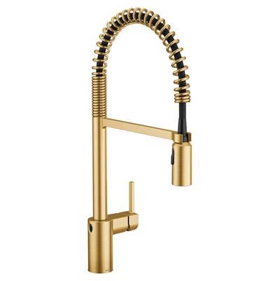 Moen 5923EWBG- 5923Ewc Align Motionsense Wave Sensor Touchless One Handle Pre-Rinse Spring Kitchen Faucet, Brushed Gold