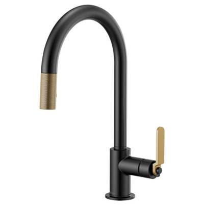 Brizo 63044LF-BLGL- Arc Spout Pull-Down, Industrial Handle | FaucetExpress.ca