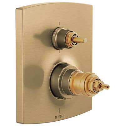 Brizo T75606-GLLHP- Kintsu TempAssure Thermostatic Valve with Integrated 6-Function Diverter Trim - Less Handles