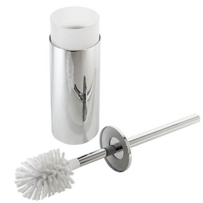 Laloo 9301 WF- Bowl Brush and Holder - White Frost | FaucetExpress.ca