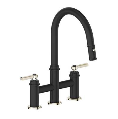 Vogt KF.17ZN.1112.PB- Zehn Bridge Kitchen Faucet Polished Nickel Matte Black
