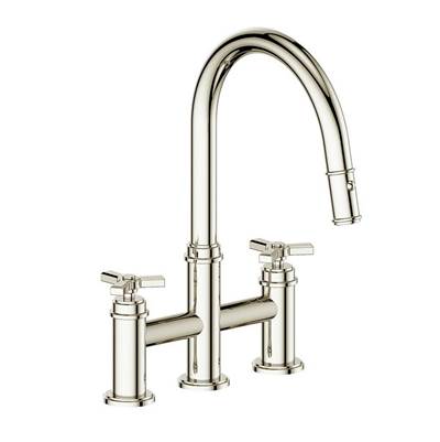 Vogt KF.17ZN.1312.PN- Zehn Bridge Kitchen Faucet Polished Nickel