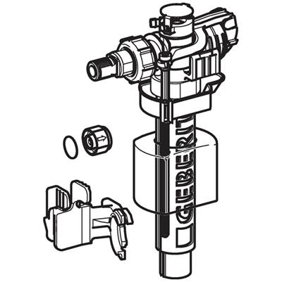 Geberit 241.469.00.1- Geberit fill valve type 380, lateral water supply connection, 3/8'', nipple made of brass | FaucetExpress.ca