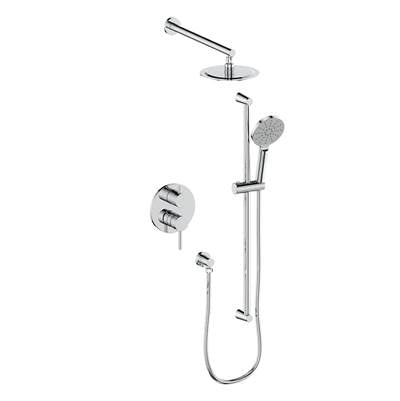 Vogt SET.WL.210.214.CC- Worgl 2-Way Pressure Balanced Set - Rainhead and Handheld - 4' Ceiling Arm Chrome