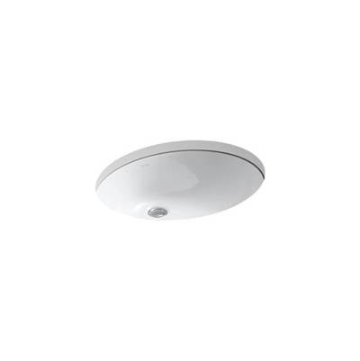 Kohler 2211-G-0- Caxton® Oval 19'' x 15'' Undermount bathroom sink with glazed underside | FaucetExpress.ca