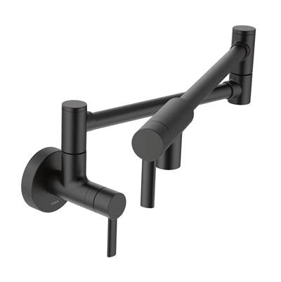 Moen S665BL- Wall Mounted Swing Arm Potfiller in Matte Black