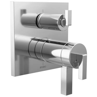 Brizo T75522-PCLHP- Frank Lloyd Wright TempAssure Thermostatic Valve with 3-Function Integrated Diverter Trim - Less Handles