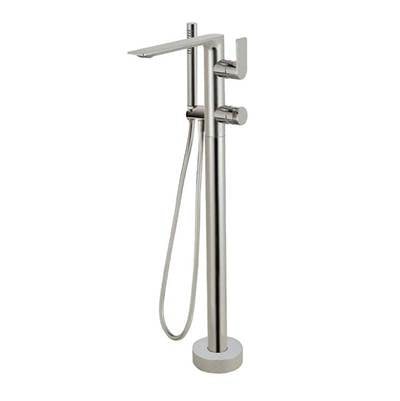 Aquabrass - 92N85 Alpha Floormount Tub Filler With Handshower - Trim Only