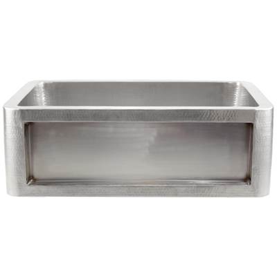 Linkasink C070-30 - Hammered Inset Apron Front Hammered Farm House Kitchen Sink