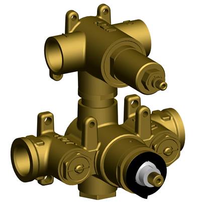 Aqualem HW3200.RI- 3/4'' 2-Way Thermostatic Rough-In Valve - FaucetExpress.ca