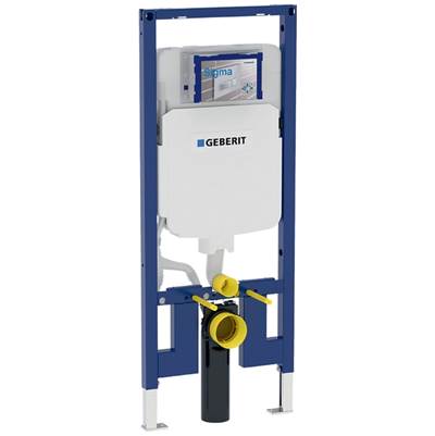 Geberit 111.798.00.1- Geberit Duofix element for wall-hung WC, 120 cm, with Sigma concealed cistern 8 cm, for wood frame wall | FaucetExpress.ca