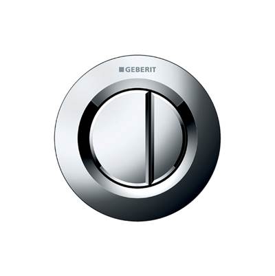 Geberit 116.042.21.1- Geberit remote flush actuation type 01, pneumatic, for dual flush, concealed actuator: bright chrome-plated | FaucetExpress.ca
