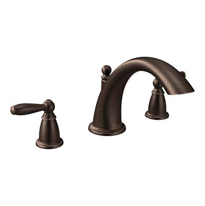 Moen T933ORB- Brantford 2-Handle Deck-Mount Roman Tub Faucet Trim Kit in Oil Rubbed Bronze (Valve Not Included)