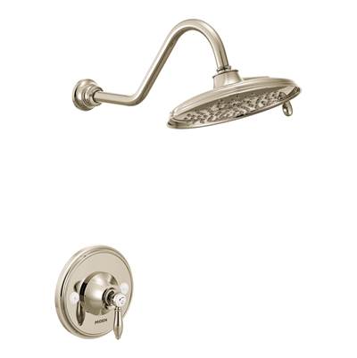 Moen TS32102EPNL- TS32102NL Weymouth Posi-Temp Shower Trim Kit, Valve Required, including 9-Inch 2-Spray Eco-Performance Rainshower, Polished Nickel