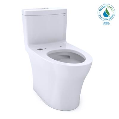 Toto CST646CEMFGAT40#01- TOTO Aquia IV One-Piece Elongated Dual Flush 1.28  and 0.8 GPF WASHLET plus and Auto Flush Ready Toilet with CEFIONTECT Cotton  