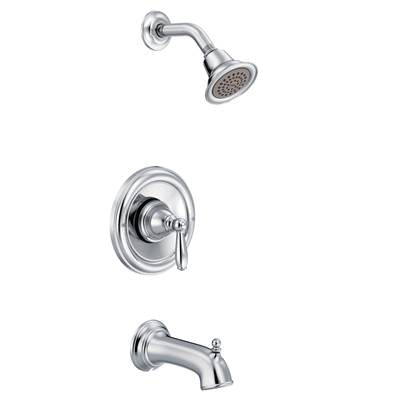 Moen T2153- Brantford Single-Handle 1-Spray Posi-Temp Tub and Shower Faucet Trim Kit in Chrome (Valve Not Included)
