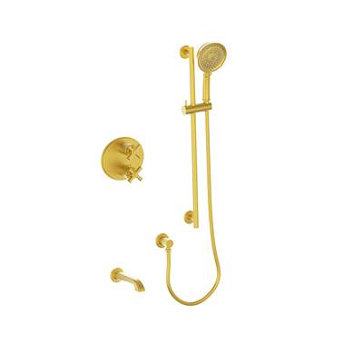 Vogt SET.Z4.220.500.MG- 2-Way Thermostatic Set - Handheld and Spout Matte Gold