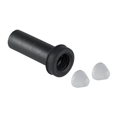 Geberit 152.608.46.1- Geberit straight connector with sleeve and cover caps: d50mm matt chrome-plated | FaucetExpress.ca
