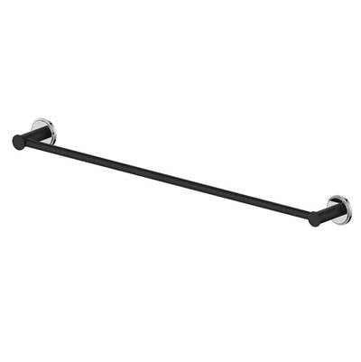 Vogt BA.0409.CB- Zehn Single Towel Bar Chrome Matte Black