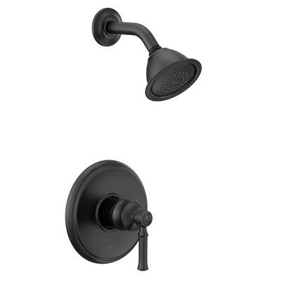 Moen T2182EPBL- Dartmoor 1-Handle Eco-Performance Posi-Temp Shower Trim Kit In Matte Black - FaucetExpress.ca