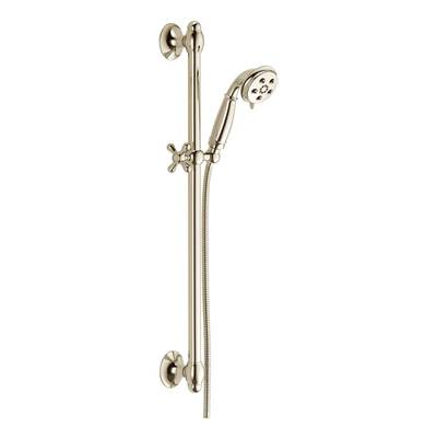 Delta 51308-PN- Slide Bar Handswr Round Trad. 3 Setting | FaucetExpress.ca