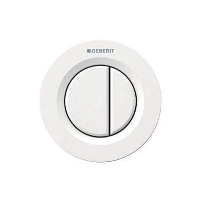 Geberit 116.043.11.1- Geberit remote flush actuation type 01, pneumatic, for dual flush, for Sigma concealed cistern 8 cm, concealed actuator: white alpine | FaucetExpress.ca