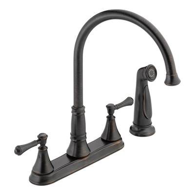 Delta 2497LF-RB- Cassidy 2H Kitchen Deck Faucet W/Sprayer | FaucetExpress.ca