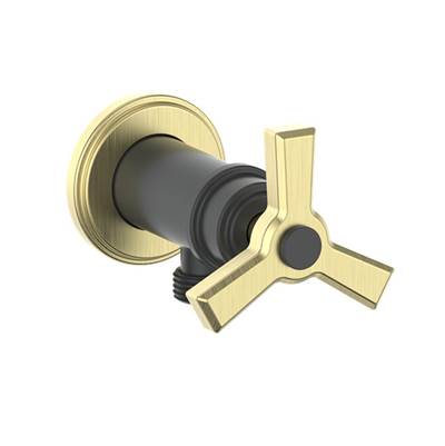 Vogt EC.Z3.02.GB- Zehn Brass Elbow Connector with Shut-Off Matte Gold Matte Black