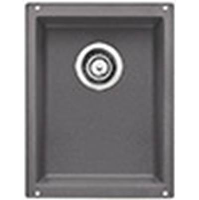 Blanco 401416- PRECIS U ¾ Bar/Prep Sink, Undermount, SILGRANIT®, Cinder | FaucetExpress.ca