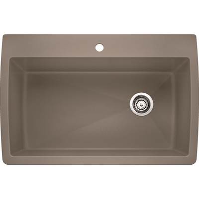 Blanco 401155- DIAMOND Super Single, Drop-in Sink, SILGRANIT®, Truffle | FaucetExpress.ca