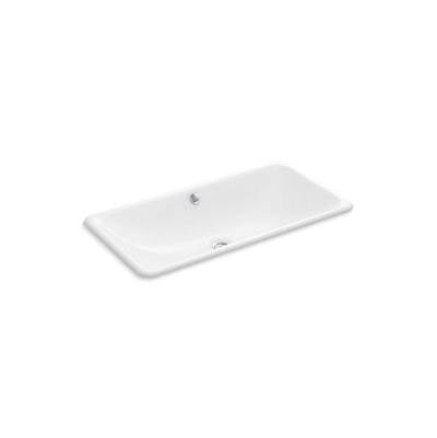Kohler 20212-0- Iron Plains® Trough Rectangle Drop-in/undermount bathroom sink | FaucetExpress.ca