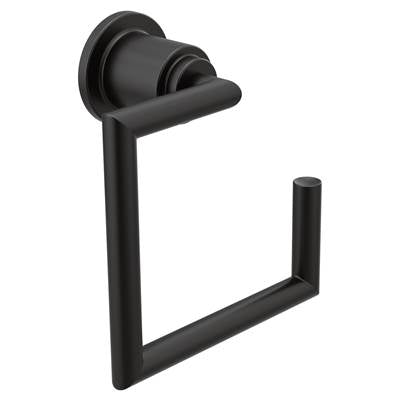 Moen matte black towel ring sale