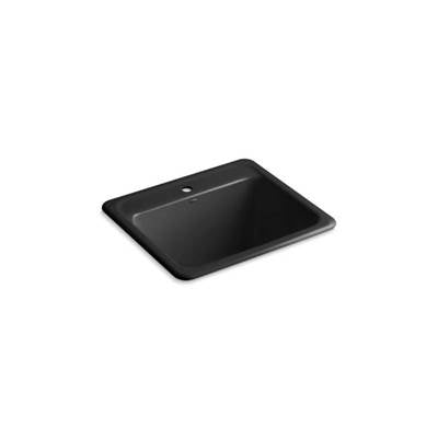 Kohler 19017-1-7- Glen Falls 25'' x 22'' x 13-5/8'' Top-mount/undermount utility sink with single faucet hole | FaucetExpress.ca