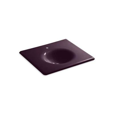 Kohler 3048-1-PLM- Iron/Impressions® 25'' vanity-top bathroom sink with single faucet hole | FaucetExpress.ca