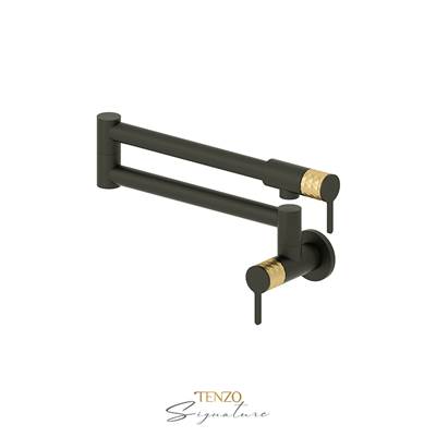 Tenzo CA160-MB-BG- Pot Filler Faucet Calozy Matte Black / Brushed Gold