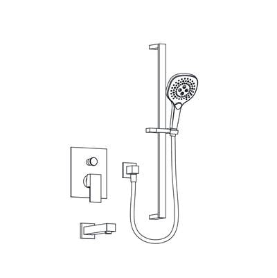 Aqualem TSKP2213-CP- Pressure Balance Tub & Shower Trim Set (Rough-In Valve Req.: AQP5100.RI) - FaucetExpress.ca