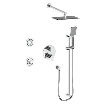 Vogt SET.LN.320.710.CC- 3-Way Thermostatic Shower Set with Body Jets Chrome