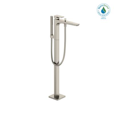 Toto TBG07306U#BN- TOTO GE Single-Handle Free Standing Tub Filler with Handshower, Brushed Nickel - TBG07306U#BN | FaucetExpress.ca