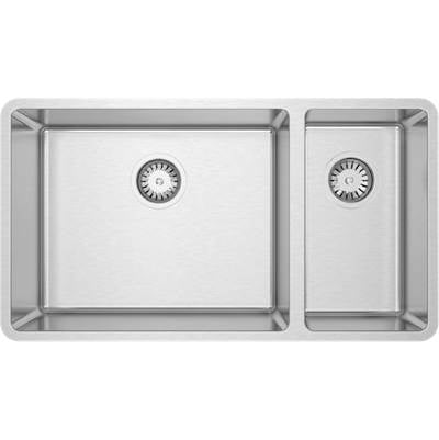 Zomodo LUC221U-K2- Deluxe Kit - Lucia Double 60/40 Sink And Accessory Kit - Undermount, 18ga, R15 (inc: bottom grids And cutting board/colander combo) - FaucetExpress.ca