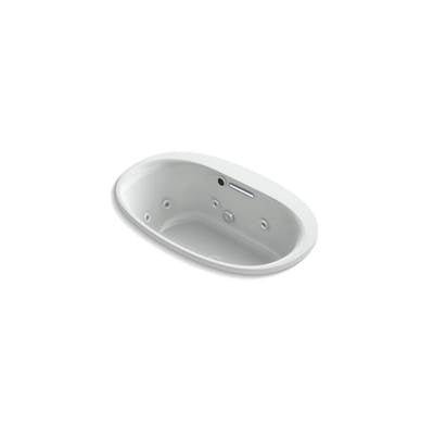 Kohler 5714-JH-95- Underscore® Oval 60'' x 36'' heated whirlpool bath with center drain | FaucetExpress.ca