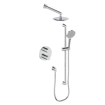 Vogt TM.WL.220.210.CC- Worgl Trim for 2-Way Thermostatic Set - Rainhead and Handheld Chrome
